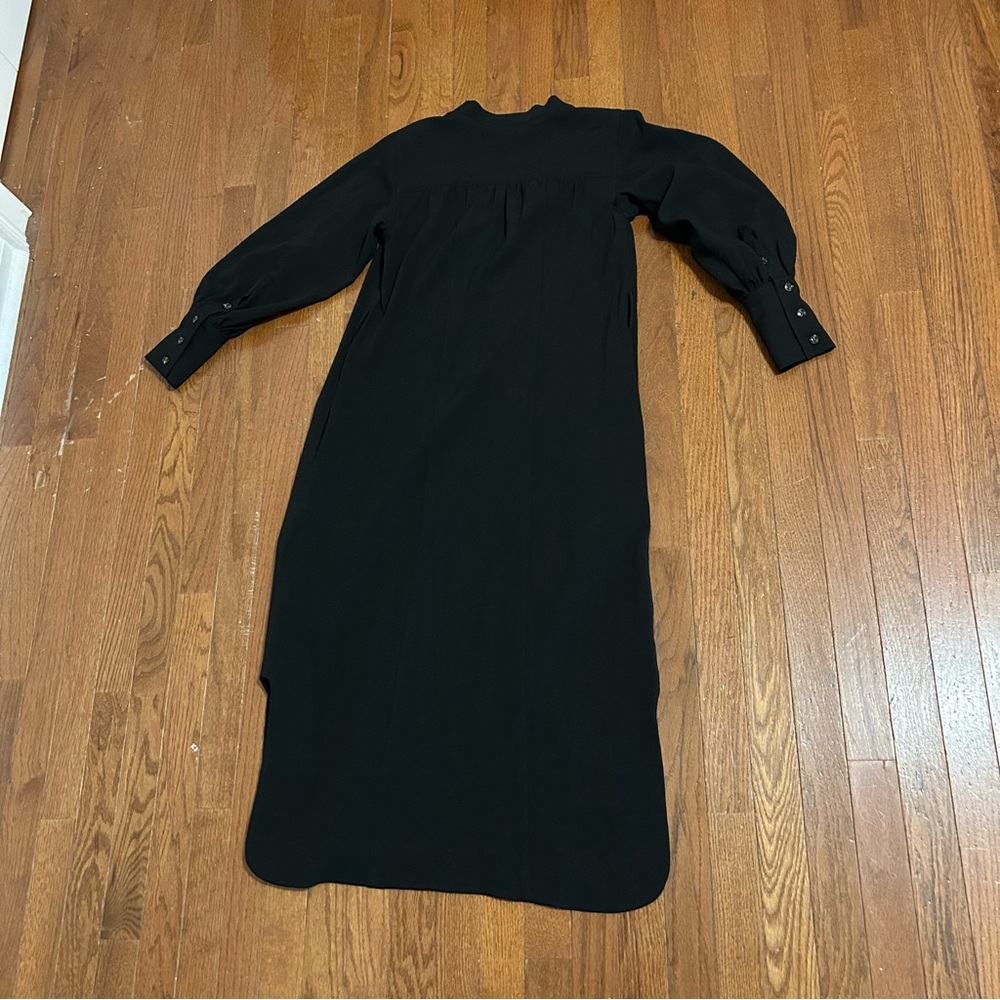 Ganni balloon sleeve crepe midi dress. - Picture 12 of 16
